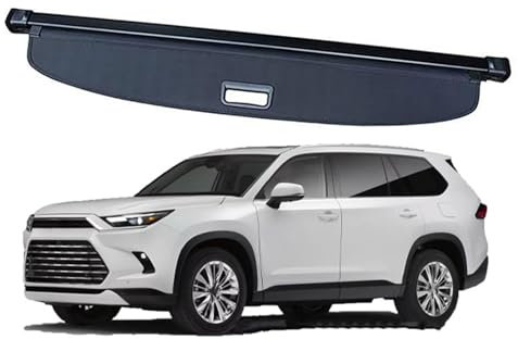 XQNNNBBB Auto Laderaumabdeckung Kofferraum für Toyota Grand Highlander 2024, Kofferraum Schutz Abdeckung Laderaumabdeckung Privatsphäre Zubehör