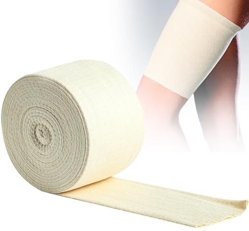 Tubular Bandage Elastic Support Bandages Size F Cotton Stockinette Cast Sleeve Roll Uniform Compression Tissue Support for Arm Legs Knees 3.9’’ x 5.46yd