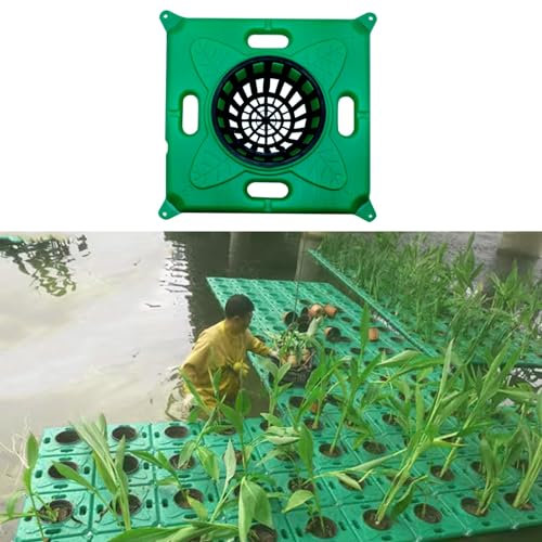 Aquaponics Jardinière flottante pour bassin, grandes îles flottantes artificielles pour plantes aquatiques, pots de pépinière réutilisables, idéal pour les paniers d'étang et le jardinage aquatique