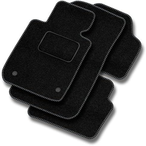 MOTOS Standard Velours-Fußmatten passend für Ford Kuga II 2013-2015 - Standard, Gewebt, Grau fußmatten Auto - Erleben Sie neuen Fahrkomfort mit einem Automatten Satz für Ihr Auto