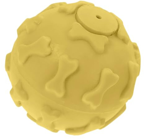 Hohopeti Pelota Masticable para Perros Cachorros Juguete Portátil Chirriante para Limpieza Dental Bola de Goma Elástica para Diversión y Cuidado Oral