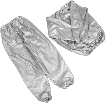 ifundom Traje de Sauna para Hombre y Mujer 0,15 Mm de PVC Plateado Chaleco de Entrenamiento Gimnasio Antidesgarro Talla M para Boxeo Correr y Fitness