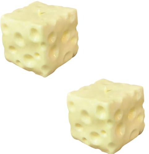Big Cheese Squishy, 2 Stück 7x7x7cm Käse Squishy, Butter Squishys, Käse Spielzeug Stressball, Stressabbau Realistischer Käseform, Sensorisches Spielzeug Für Büroreisen Nach Hause, Geschenkeset