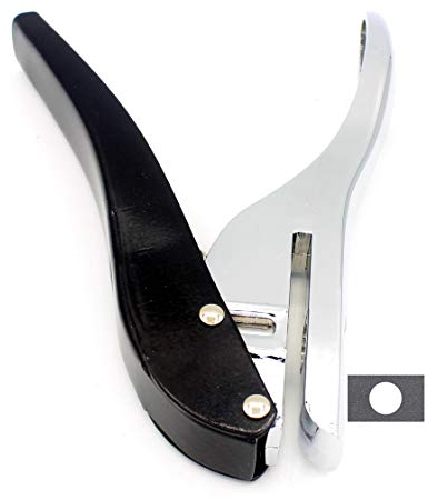 Kucaa Metall Silber Handgehaltene Locher 10 mm runde Hochleistungs-Einkreislochung für ID-Karten PVC-Karten Abzeichen Fotos