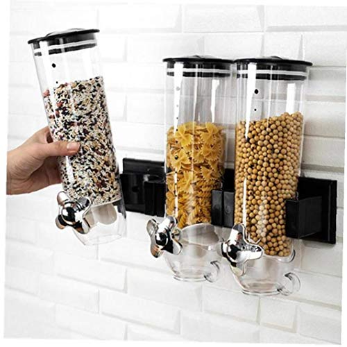 Montado En La Pared Del Cereal Seco Tarro Dispensador De Almacenamiento De Alimentos Del Grano Con Mando De Apertura Cocina Contenedor De Almacenamiento 1pc