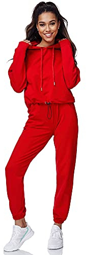 Tazzio Damen Jogginganzug Trainingsanzug Sport Freizeit Hoodie & Jogginghose F200