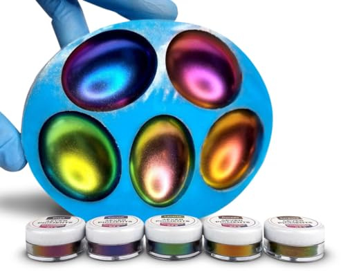 5 pigmenti in polvere effetto cangiante e brillante CHAMELEON SET