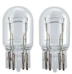 Generic Clear 580 Brake Light Bulb, Car Capless Brake & Tail Push In Car Bulb 12V 21/5W - 1Pair