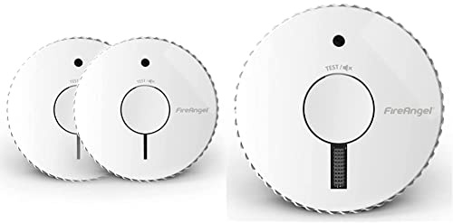 FireAngel Optical Smoke Alarm with 5 Year Replaceable Batteries, FA6615-R-T2 - Twin Pack & FireAngel Optical Smoke Alarm with Escape Light & 3 Year Replaceable Batteries, FA6611-R , White