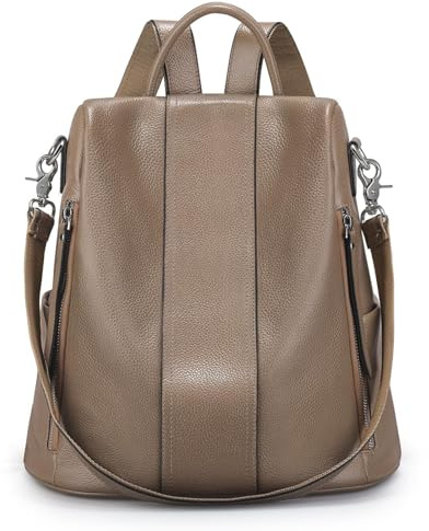 S-ZONE Rucksack für Damen, Khaki-1, M, Minimalistisch