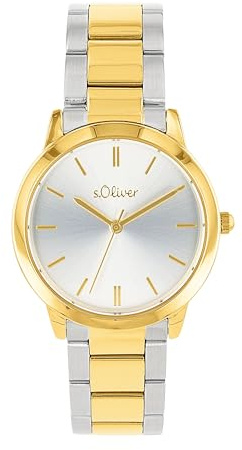 s.Oliver Armbanduhr Damen Quarzuhr Analog, mit Edelstahl Armband, 3 bar Wasserdicht, Kommt in Uhren Geschenk Box
