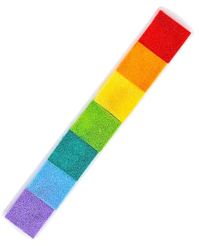 Almohadilla De Tinta Para Manualidades, Almohadillas De Tinta Para Sellos De Goma Pequeñas, Almohadilla De Tinta Para Dedos De Arcoíris, Almohadillas De Tinta De 7 Colores, Almohadillas De Tinta Multi