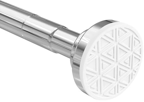 Asta telescopica Foeska Siler 63cm-290cm asta per tenda doccia in acciaio inossidabile senza perforazione asta appendiabiti estensibile regolabile ruotando (argentato, 63-290cm)