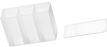 Tixiyu Organizador de pintalabios, organizador de pintalabios montado en la pared, soporte para lápiz labial de 3 rejillas, soporte para pinceles de maquillaje colgante translúcido para lápiz de cejas