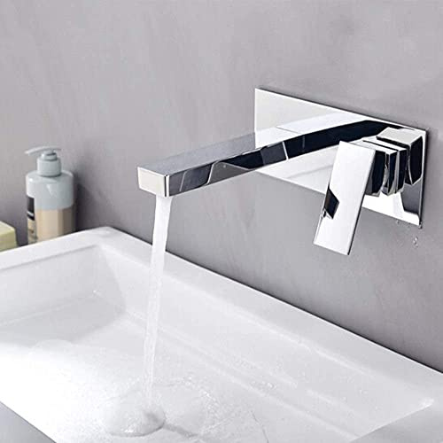 KNKQZXVDF -Taps,Faucets,Hot Cold Faucet Bathroom Faucet Taps Concealed in-Wall Faucets Wall Type Invisible Buried Wall Washing Hands Washbasin Cold Heat Water-Tap