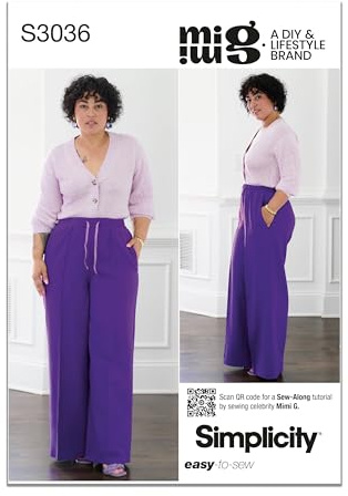 SIMPLICITY Sewing Pattern SS3036Y5 Misses' Trousers by Mimi G Style Y5 (18-20-22-24-26)