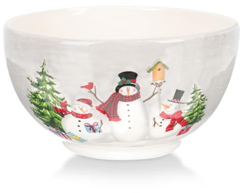 LABRIMP Tazón De Sopa Casero y Tazón De Arroz 850 Ml De Cerámica Diseño Navideño, Estilo Multifunción, Reutilizable, Adecuado Para Uso Diario El Hogar Servir Cenas