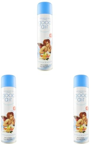 Ebano, Profumatore per ambienti e tessuti, Deodorante alla Vaniglia e Agrumi, Formula senza acqua, Bombola, Formato 400 ml (Confezione da 3)