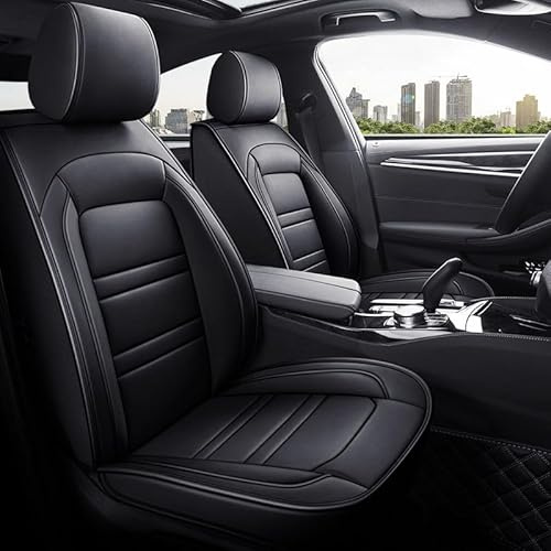 Chifeng Vordersitzbezüge 2 Stück, wasserdichte Und Abriebfeste Kunstleder-Autositzschoner, Für Die Meisten Limousinen, SUVs und Geländewagen. (Audi)