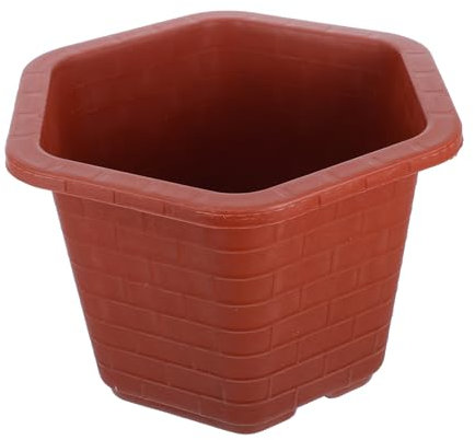 YARNOW Blumentopf Sechseckig Mit Drainagelöchern Kunststoff Für Innen Und Outdoor Sukkulenten Orchideen Gartenblumen Bonsai Anzucht Setzlingspflanzgefäß