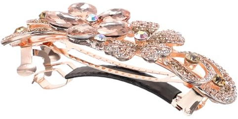 FOMIYES Blume Haarspange Metall Wasserdiamant Frühling Haarclip Für Frauen Strass Blumen Haarclip Mit Federverschluss Schmuckclip Für Pferdeschwanz Und Zopf