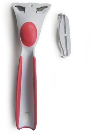 DETERMONDO 2 Raschietti per Vetro 18x6 cm Raschietto con Impugnatura Ergonomica Strumento Professionale per Pulizia e Rimozione