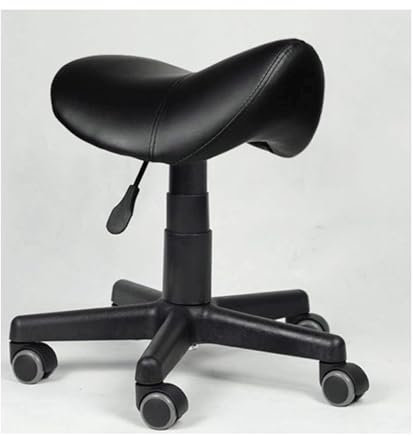 JAVPTAV Sattelhocker mit Rädern, höhenverstellbar, robuster Drehstuhl, Rollstuhlhocker, Ottomane, Sitz for Klinik, Zahnarzt, Spa, Massagesalon, Studio, belastbar bis 250 kg(40-54cm)