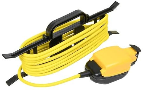 SLx Outdoor Extension Lead 5m Heavy Duty Extension Cable Single Socket Extension Lead 'H' Frame Cord Plug Thermal Cut Out for Garden, Lawn Mower, Office 13A Fused UK Plug