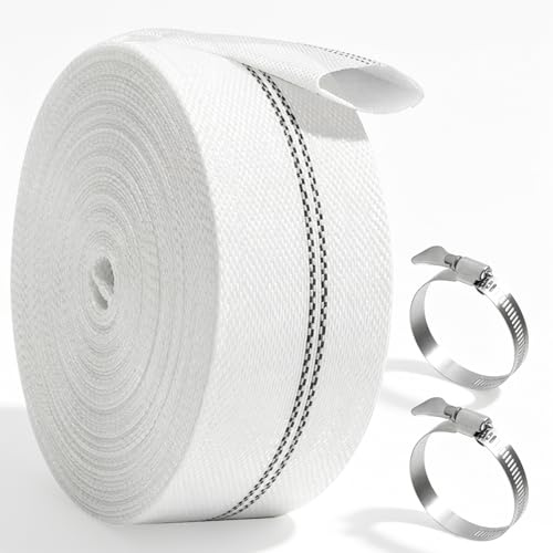 10 m industrislang, Ø 32 mm tygslangsats med slangklämma, brandslang 1–1/4 tum, platt slang, trädgårdsslang för dränkbara pumpar, avloppsvattenpumpar
