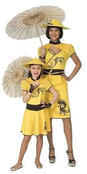 LP Divertissements Déguisement de Chinoise Jaune avec Motifs Taille XL