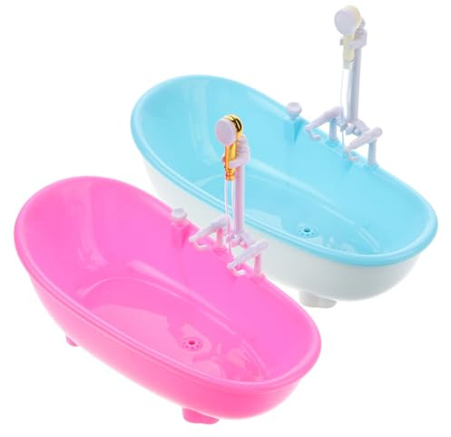 YARNOW 2 Stück-pack Miniatur Badewannenbecher Aus Kunststoff Vielseitige Trinkbecher Für Kinder Farbiges Kleiner Badezimmer Accessoire Für Tischdekoration Und Getränke