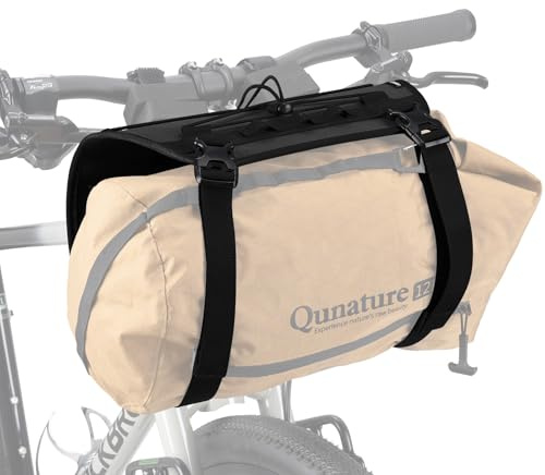 Qunature Base di Montaggio della Borsa da Manubrio Bici, per il Fissaggio di Borse da Manubrio, Espansione dello Spazio, Supporto Regolabile per Bikepacking Sacchi a Pelo Tenda Bici da Strada, Nero