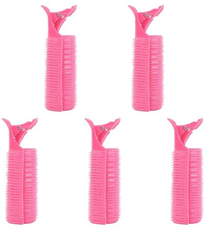 KIXZSAZ Haarwurzelclips Volumizing Fluffy Curling Bang Rollers Tragbare wiederverwendbare Friseur Kunststoff Heatless Hairpins Make-up, 5STK
