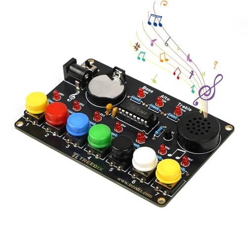 Treedix Lötübungs Projekte DIY Piano Elektronik-Lötübungs-Set | Leiterplatten Übungsboard, Lötprojekt-Bausatz für Anfänger, Schüler und Heimwerker