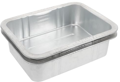 ULTECHNOVO Vaschetta Raccolta dell'Olio 2 Pezzi Contenitore per Olio Motore Design Rettangolare per Manutenzione Auto Struttura in Acciaio Rinforzato