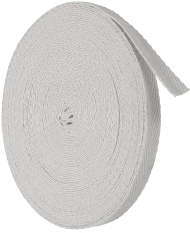 TA-VIGOR Bomullstwill tejp band 6 mm, 10 meter förspänningstejp bunting tejp mjuk naturlig fiskbensmönstrad bandrulle för sömnad klädtillverkning presentförpackning gör-det-själv hantverk, ljusgrå