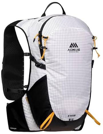 AONIJIE Zaino da arrampicata all'aperto, 18 l, per escursioni, bianco, L