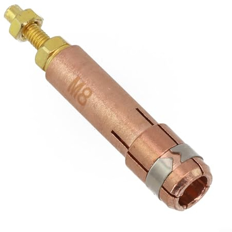 Bebykilemi Portabrocas para perno de descarga de condensador de 4305 mm, máquina compatible con /m5/m6/m8, paquete de cobre, longitud de soldadura, 1 espárragos (M8)