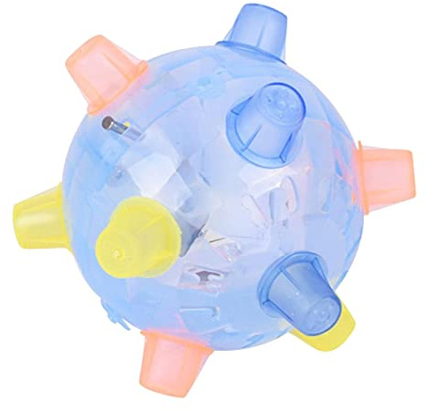 MHADBKH Springball für kleine bis große Hunde, interaktives Spielzeug, batteriebetrieben, Tanzbälle, RGB-Blinklicht und Musik-Hundespielzeug, Ball, der sich von alleine bewegt