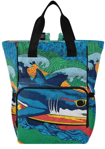 Ttgoth Sac à dos à langer imperméable avec porte-biberons isothermes, sac à dos de voyage multi-poches avec sangles de poussette pour maman et papa