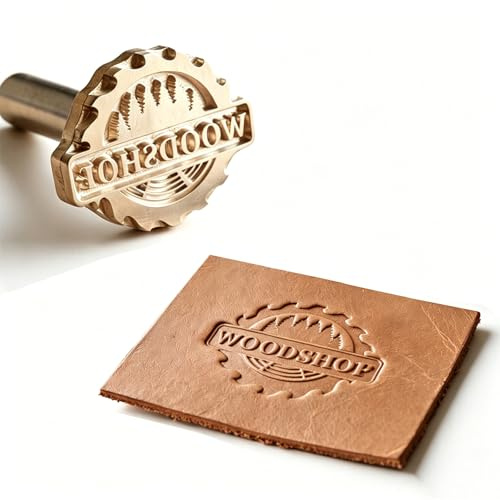 Anpassad läder mässing stämpel personlig logotyp namn läder stämplingsverktyg (guld)