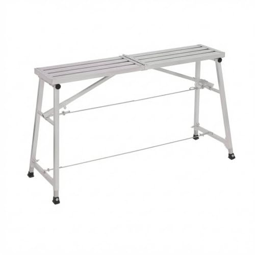 MotiveTech Piattaforma di Lavoro con Maniglie Laterali Portatile Ponteggio Pieghevole Salvaspazio Pedana per Imbianchini, Pittura, Cantiere, 120 30 Cm