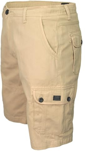Xact Men’s Cargo Shorts Heavyweight Cotton Twill 6 Pocket Utility Regular Fit 11 Inch Casual Summer