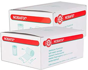 NOBA Nobafix Fixierbinden einzeln in Folie 20 Stück 4 m x 6 cm + 20 Stück 4 m x 8 cm SET