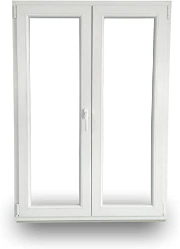 JeCo Kunststofffenster Stulpfenster - 3-Fach-Verglasung 70mm Bautiefe - BxH: 1900x1000mm DIN Links - Sondermaße möglich