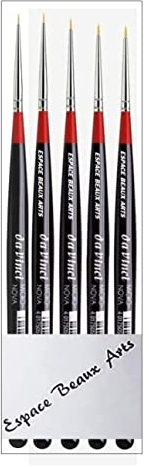 Da Vinci 1570 Serie170 Micro Nova Agua Color Cepillo, Fibra sintética, Verde,Nova,Set no.5/0,10/0,15/0,20/0.para Acuarela, Pintura al Óleo y Acrílico, Made in Germany + 1PCS