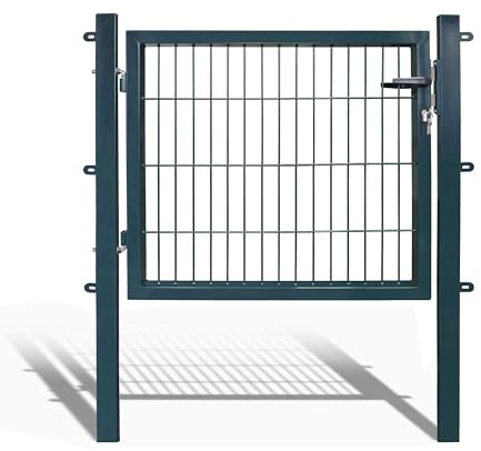 Koll Living Gartentore für Stabmattenzaun - Farbe und Höhe wählbar - inkl. Pfosten und Befestigungsmaterial (Gartentor H 80 x B 100 cm, anthrazit)