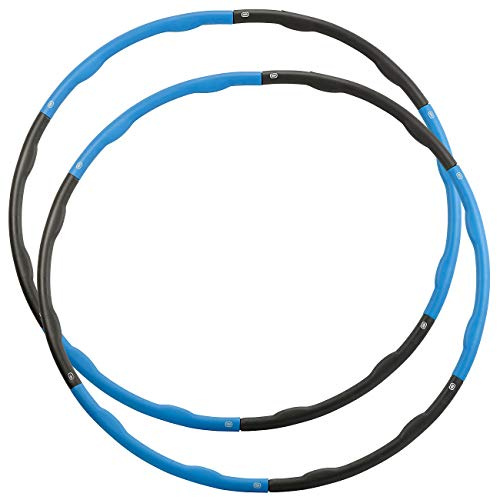 PEARL Sports Fitnessreifen Hula Hoop: 2er-Set Hula-Hoop-Reifen, Schaumstoff-Mantel, Massage-Noppen, 1,2 kg (Reifen Fitness, Sport, Hup)