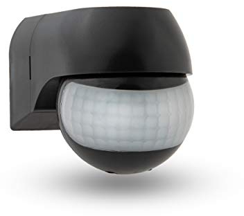 HUBER Motion 3LV Compact Infrared Motion Sensor 180° IP44 I 12-24V AC DC Potential Free Contact Motion Sensor LED Suitable Horizontal/Vertical Adjustable Anthracite