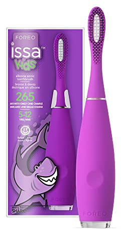 FOREO ISSA kids Elektrische Zahnbürste für Kinder 5-12 Jahre, Berry